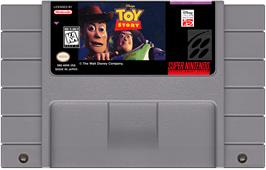 Cartridge artwork for Toy Story on the Nintendo SNES.